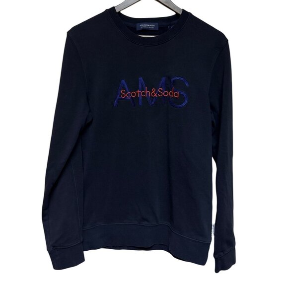 Scotch & Soda Other - Scotch & Soda Men's Sweatshirt Embroidered Logo Crew Neck Medium Blue Flaw